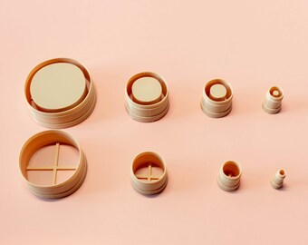 Circle Emboss Clay Cutter Set UK | Polymer Clay Earrings | Textured Round Jewellery Tools | 10–50mm