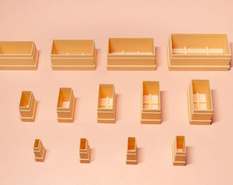Rectangle Clay Cutters | Polymer Clay Tool Set (4×8mm – 25×50 mm)