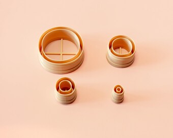 Circle Border Clay Cutter Set UK | Round Frame Polymer Clay Cutters | Earring Making Tools | 10–50mm
