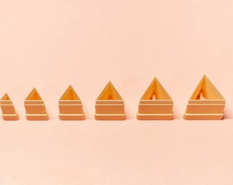 Triangle Polymer Clay Cutters | Jewelry Tool Set (6–20 mm)