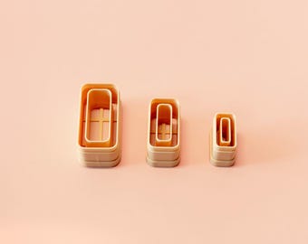 Rounded Rectangle Border/Outline Clay Cutter Set | Polymer Clay Frame Cutters | Earring Making Tools | 10x20–20x40mm
