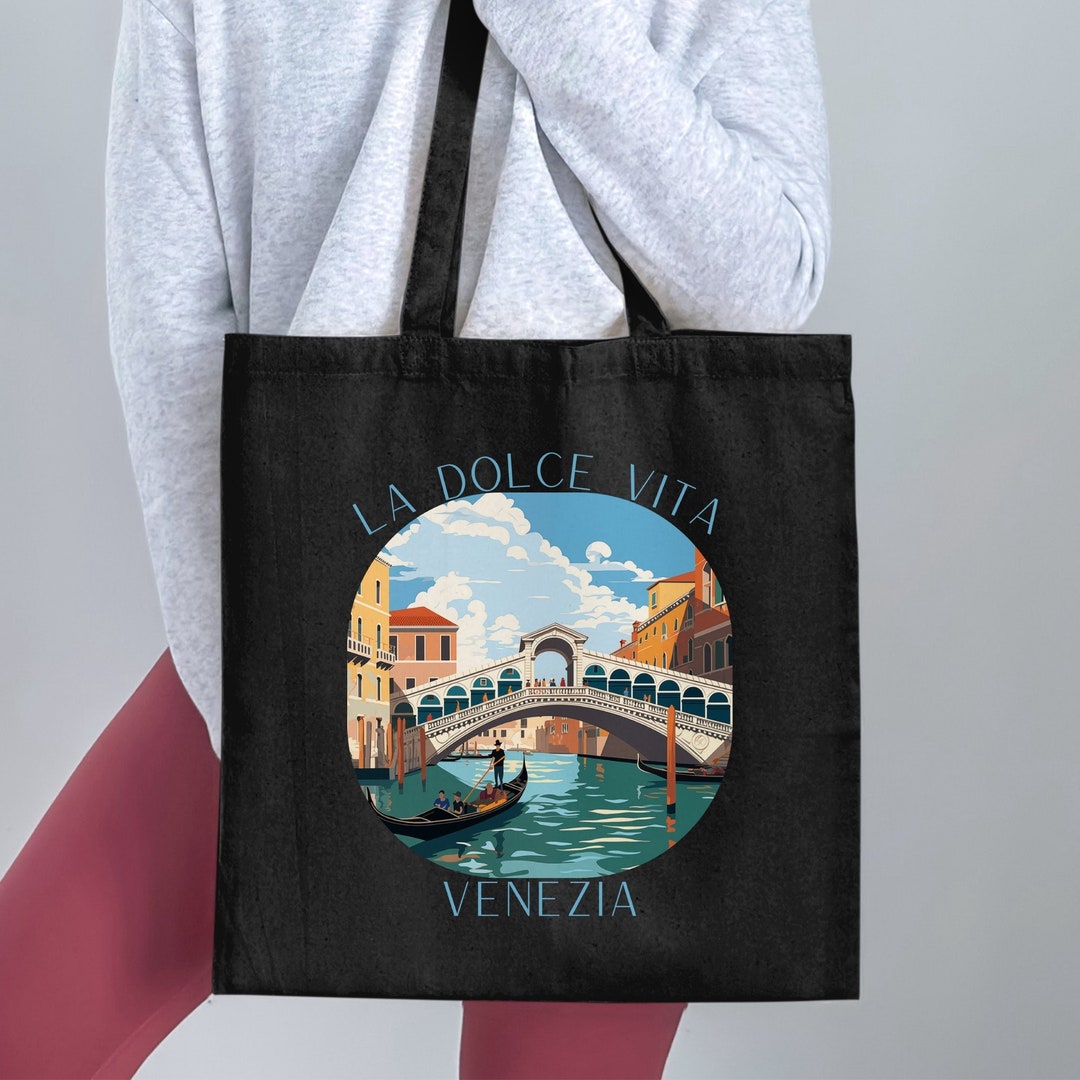La Dolce Vita Venezia Venezia Tote Bag, Venice Tote Bag, Venice Tote, Italy Tote Bag, Italy Tote