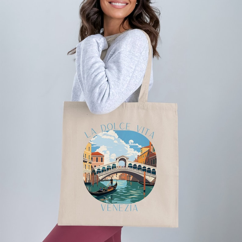 La Dolce Vita Venezia Venezia Tote Bag, Venice Tote Bag, Venice Tote ...