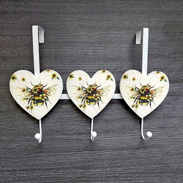 Queen Bee, Over Door Hanger, Heart Hooks, Coat Hanger, Storage Solutions