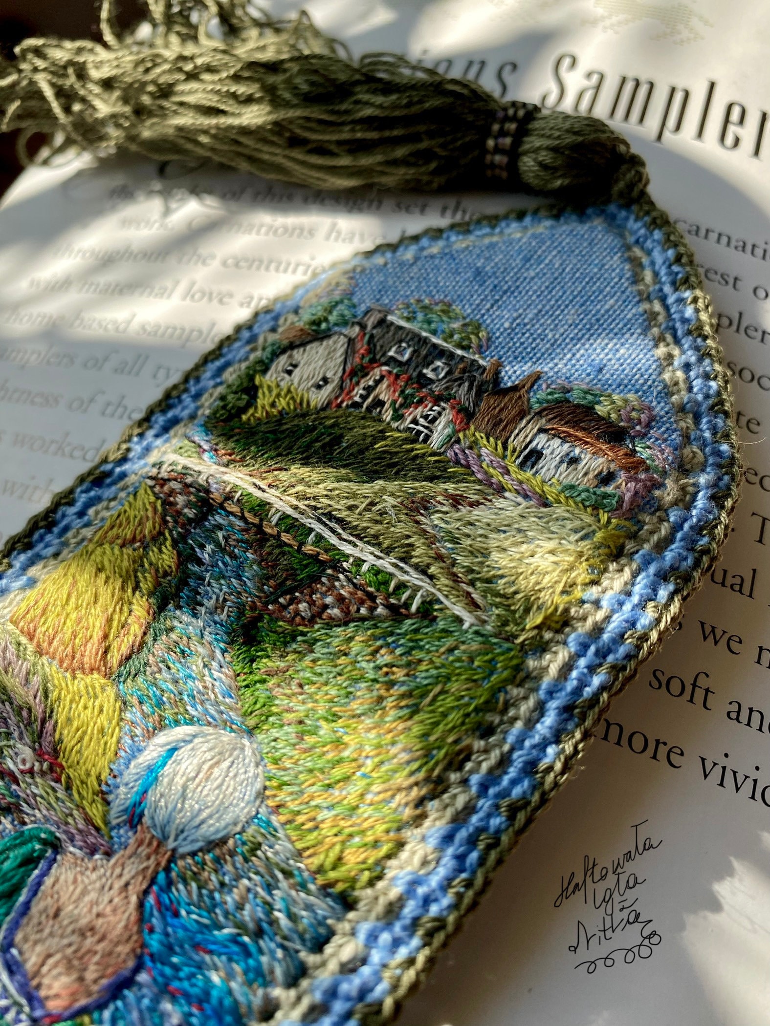Embroidered Bookmark. - Etsy