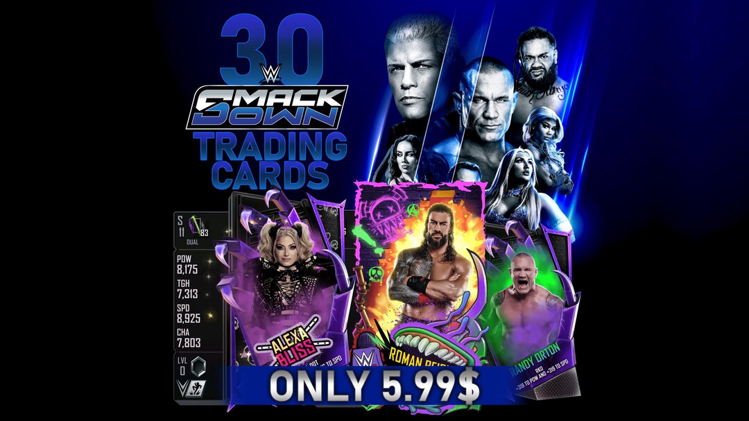 Smackdown Card 30 Official WWE Smackdown Themed Collectable Trading Cards - Etsy