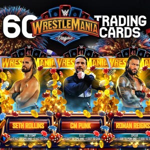 60 cards colecionáveis oficiais da WWE Wrestlemania 41