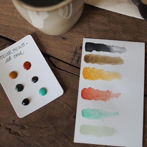 Stippenkaart - voorbeeldkaart - Handgemaakte aquarel -