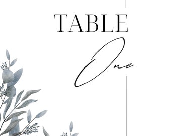 EDITABLE Leafy Classy Table Numbers