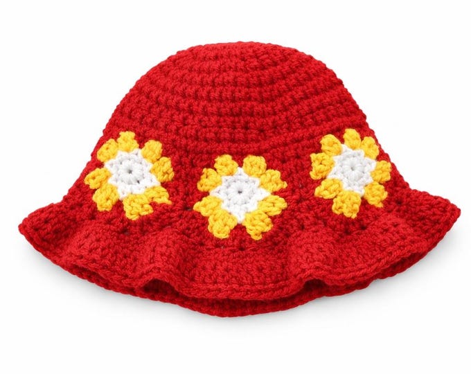 Featured listing image: 49ers granny square bucket hat