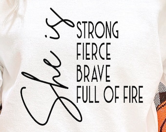 She Is Strong SVG: Women Empowerment Cut File (Digital Download)