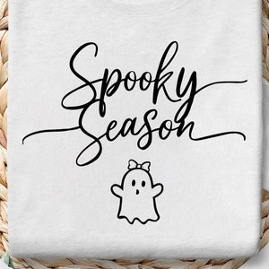 Spooky Season Ghost PNG: Halloween Shirt Design (Digital Download)