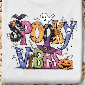 Spooky vibes png, Glitter Halloween png, Halloween Png, Halloween Sublimation Design, Retro Halloween Png, Trending png, spooky season png
