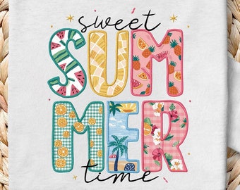 Sweet Summer Time PNG: Retro Beach Sublimation (Digital Download)