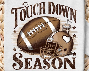 Retro Football Season PNG: Touchdown Game Day Design (Digital Download)