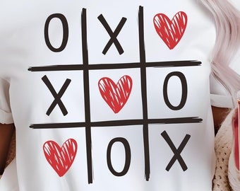 XOXO Valentine PNG: Hearts & Bow Clipart (Digital Download)