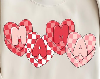 Mama Hearts Floral PNG: Design per la festa della mamma (download digitale)