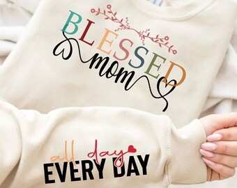 Mãe Abençoada SVG PNG: Design de Camiseta Motivacional (Download Digital)