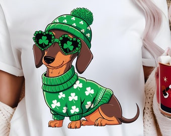 St. Patrick's Day Dachshund PNG: Lucky Dog Design (Digital Download)