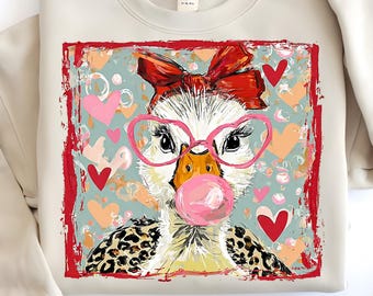 Leopard Valentines Day Goose PNG, Funny Love Quote Design, Valentine Sublimation, Digital Download