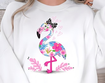 Flamingo Coquette Verão PNG: Clipart para Camisetas, Canecas (Uso Comercial, Download Digital)