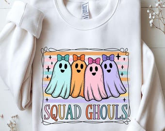 Halloween Ghost PNG: Squad Ghouls Coquette Design (Digital Download, Commercial Use OK