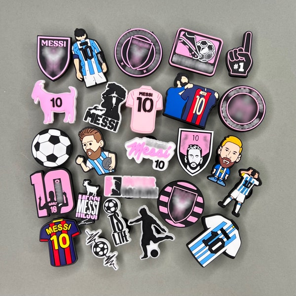 Pink Goat #10 Soccer Team Clogs Charms - NEW Sports Futbol Football Player Jersey Shoe Charms - Sets Available