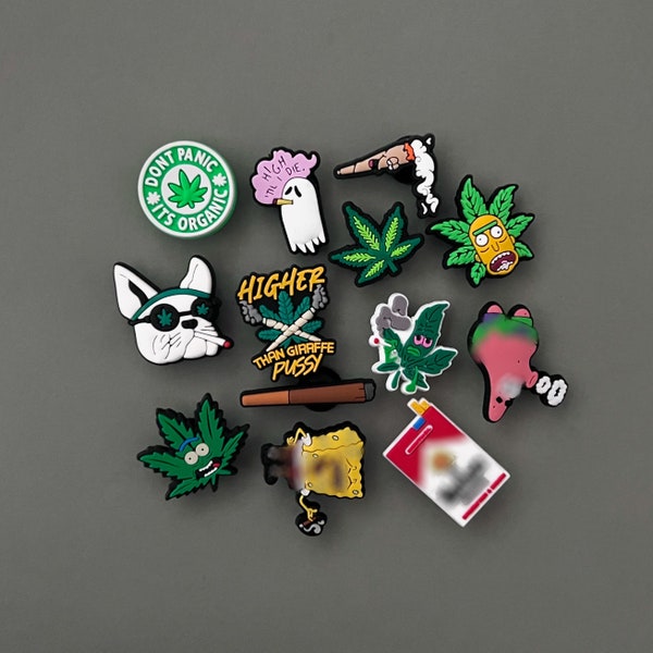 Blunt Joint Clog Charm - Weed Stoner High Giraffe Cannabis 420 Cigarettes Shoe Charm - Marijuana Small Gifts