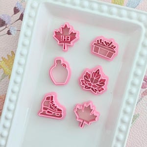 Canadian Polymer Clay Cutters | Maple Leaf, Moose, Poutine