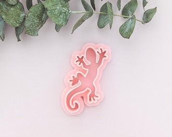 Summer Lizard Polymer Clay Cutters Sculpting Tools Earrings Jewelry Making Embossing Mold Craft Supplies Reptile Gecko