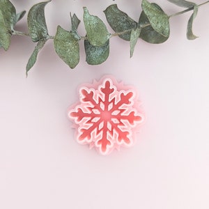Snowflake Embossed Winter Polymer Clay Cutter Sculpting Tools Earrings Jewelry Making Embossing Mold Craft