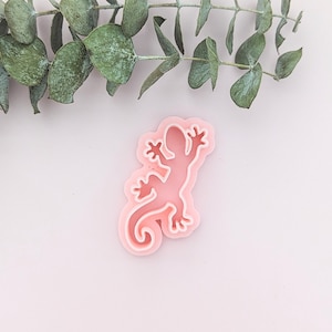 Summer Lizard Polymer Clay Cutters Sculpting Tools Earrings Jewelry Making Embossing Mold Craft Supplies Reptile Gecko