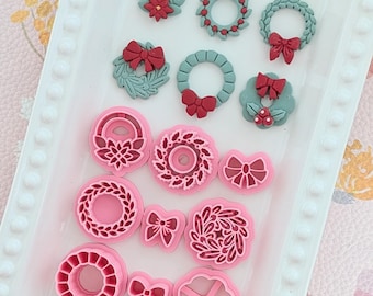Christmas Wreath Collection Polymer Clay Cutters