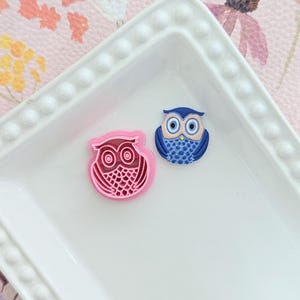 Perched Owl V2 Polymer Clay Cutters Sculpting Tools Earrings Jewelry Making Embossing Mold Craft Supplies Bird Animal Nocturnal