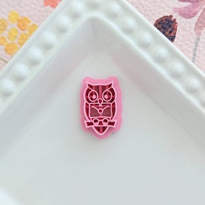 Perched Owl with Envelope Polymer Clay Cutters Sculpting Tools Earrings Jewelry Making Embossing Mold Craft Supplies Bird Animal Nocturnal