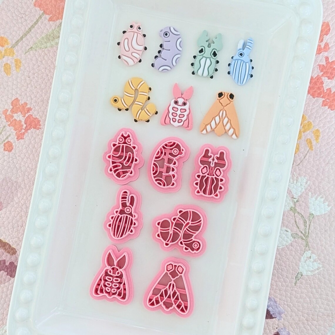 Insect Polymer Clay Cutters | Bugs: Moth, Beetle, Worm, and Larva Tools ...