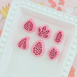 Kiefernzapfen und Blätter Ausstechform Fimo Saison Herbst Herbst Kiefer