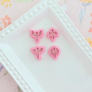 Vliegende draken mini silhouet polymeerklei snijders beeldhouwgereedschap oorbellen sieraden maken reliëf mal ambachtelijke benodigdheden mystieke fantasie