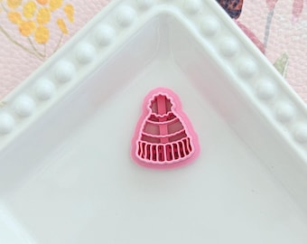 Knitted Hat Polymer Clay Cutter: Festive Winter Jewelry Making Mold