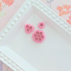 Honey Combs Polymer Clay Cutters Sculpting Tools Earrings Jewelry Making Embossing Mold Craft Supplies Bee Insect Honey