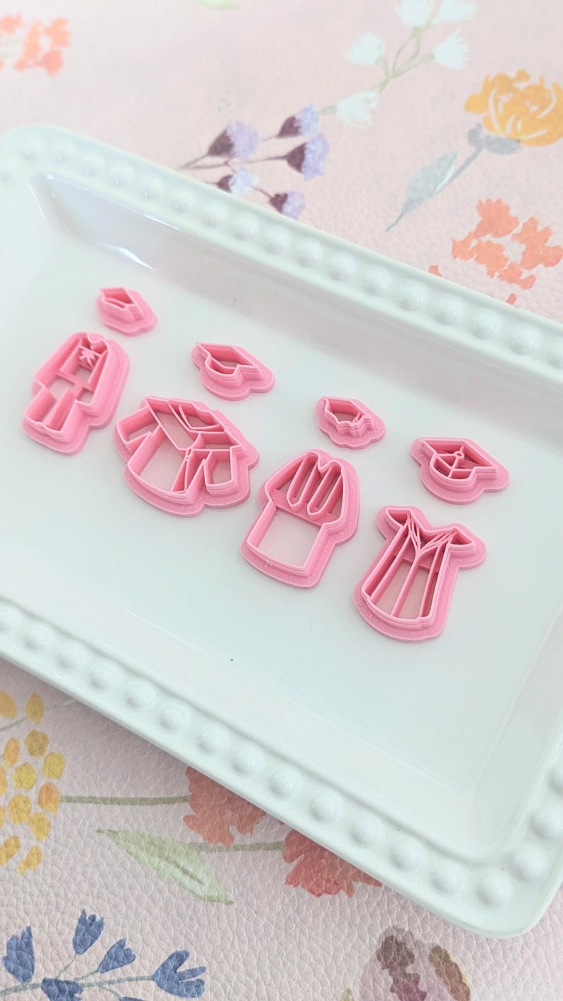 Graduation Cap and Gown Polymer Clay Cutters, Jewelry Making Mold - Etsy