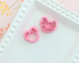 Easter Chicken Polymer Clay Cutters, Jewelry Making Molds