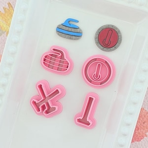 Pierres de roche de curling Fraises pour pâte polymère Outils de sculpture Boucles d'oreilles Moule à bijoux Fournitures créatives Balai de sport