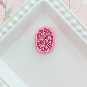 Stained Glass Window with Flower and Butterfly Polymer Clay Cutters Sculpting Tools Earrings Jewelry Making Embossing Mold Craft Supplies