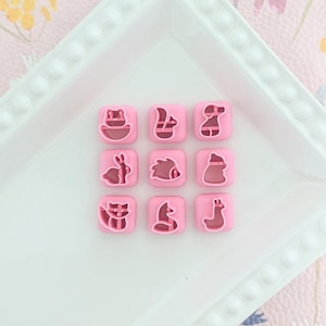 Mini Animal Cutters Frog Squirrel Dog Rabbit Hedgehog Bear Racoon Fox Llama