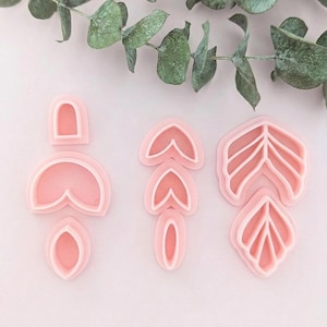 Leaf Drop Polymer Clay Cutters: 3 Tiered Jewelry Making Mold
