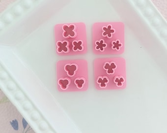 Mini Flower Polymer Clay Cutters: 7-9mm Floral Sculpting Tools