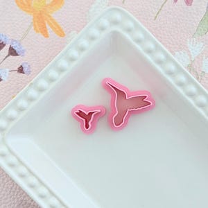 Hummingbird Silhouette Polymer Clay Cutters, Jewelry Making Molds