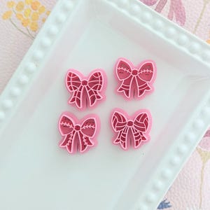 Sports Bows Volleyball Basketball Football Baseball Softball Tennis Polymer Clay Cutter Sculpting Tools Earrings Jewelry Making Embossing