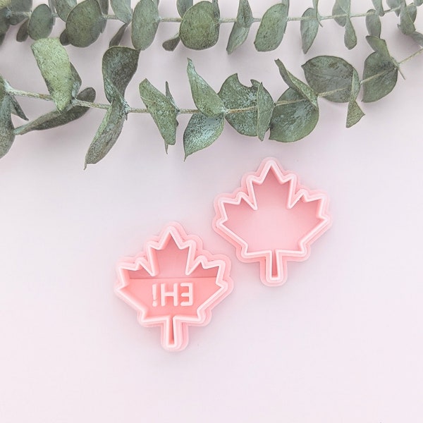 Maple Leaf EH! Polymer Clay Cutter Sculpting Tools Earrings Jewelry Making Embossing Mold Craft Canada Canadian Symbol